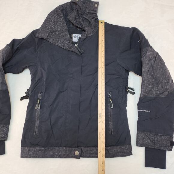 Columbia Jacket Womens XS Winter Black Gray Titanium Omni-Tech Snowboard Skiiing - Picture 11 of 14